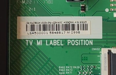 MAIN PARA TV VIZIO / NUMERO DE PARTE XLCB02K102 / 715GC582-M0H-B00-005Y / (G)XLCB02K102010X / PANEL TPT500WR-DK4Q.N REV:SK1C / DISPLAY V500DK4-Q01 REV.K7 / MODELO M50QXM-K01 LTC6K9KY	 - Imagen 2